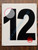 NUMBER 12 SignWHITE