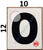 Large Number 0 SIGNAGE -Metal SignParking LOT Number SIGNAGE