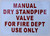 Manual Dry Standpipe Valve for FIRE DEPT. USE ONLY   Fire Department Sign