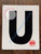 Large Letter U -Metal SignParking LOT DOB SIGN