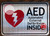 AED AUTOMATED External DEFIBRILLATOR HPD SIGN