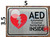 AED AUTOMATED External DEFIBRILLATOR DOB SIGN