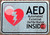 AED AUTOMATED External DEFIBRILLATOR BUILDING SIGN