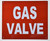 SIGN Gas Valve Sign