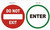 Enter / DO NOT Enter Sticker Window Sticker Decal HPD SIGN