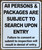 All Persons Subject to Search DOB SIGN