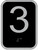 Elevator floor number 3 sign- Elevator Jamb Plate 3 Elevator floor number 3 sign- Elevator Jamb Plate 3