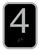 Elevator floor number 4 sign- Elevator Jamb Plate 4 Elevator floor number 4 sign- Elevator Jamb Plate 4