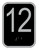 Elevator floor number 12 sign- Elevator Jamb Plate 12 Elevator floor number 12 sign- Elevator Jamb Plate 12