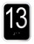 Elevator floor number 13 sign- Elevator Jamb Plate 13 Elevator floor number 13 sign- Elevator Jamb Plate 13