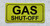 HPD GAS SHUT OFF SIGN