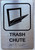 TRASH CHUTE COMPLIANCE SIGN WITH RAISED LETTERS