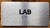 LAB SIGN WITH RAISED LETTERS