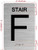 NYC FLOOR NUMBER SIGN WITH RAISED LETTERS THE PARK AVE LINE (STAIR F)