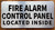 FD FIRE ALARM CONTROL PANEL LOCATED INSIDE SIGN WITH RAISED LETTERS/IMAGE NO BRAILLE