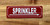SPRINKLER RIGHT ARROW COMPLIANCE SIGN