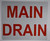 Main Drain Sign