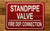 NYC STANDPIPE VALVE FIRE DEP. CONNECTION SIGN
