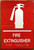 FD FIRE EXTINGUISHER SIGN WITH RAISED LETTERS
