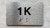 NYC APT NUMBER 1K SIGN-UNIT NUMBER SIGN WITH RAISED LETTERS
