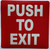 PUSH TO EXIT STICKER/DECAL SAFETY SIGN