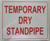 Temporary Dry Standpipe   Signage