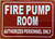 FIRE PUMP ROOM SIGN