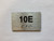 Apartment Number unit 10E Compliance Sign