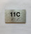 Apartment Number unit 11C Braille Sign