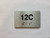 Apartment Number unit 12C Compliance Sign