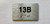 Apartment Number unit 13B Compliance Sign