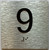 Elevator Floor Number / Elevator Jamb Plate 9 Sign