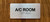 A/C Room Sign with Raised Letters & Grade 2 Braille Sign