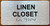 Linen Closet Sign with Raised Letters & Grade 2 Sign