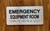 Emergency Equipment Room Sign with Raised Letters & Grade 2 Ada Sign