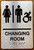 Changing Room Sign with Raised Letters & Grade 2 Sign