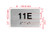 Apartment Number Sign Unit 11E with Raised Letters & Grade 2 Hpd Sign