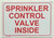 Sprinkler Control Valve Inside   Fire Department Sign