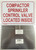 Compactor Sprinkler Control Valve Located Inside  Fire Department Sign