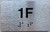 APT# 1F SILVER Sign
