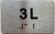APT# 3L SILVER Sign