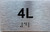 APT# 4L SILVER Sign