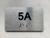 APT# 5A SILVER Compliance Sign
