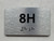 APT# 8H SILVER Safety Sign