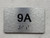 APT# 9A SILVER Ada Sign