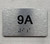 APT# 9A SILVER Compliance Sign