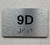 APT# 9D SILVER Ada Sign