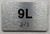 APT# 9L SILVER Ada Sign