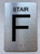 STAIR F Ada Sign