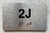 APT# 2J Ada Sign